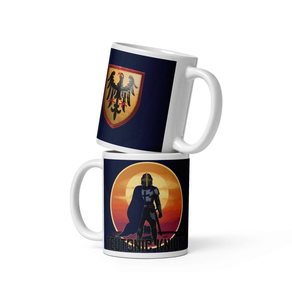 AOE Teutonic Knight – White glossy mug