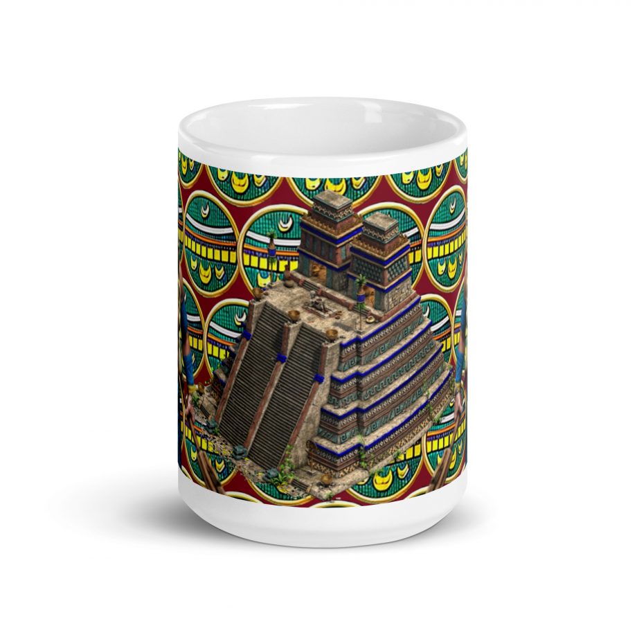 AOE Aztec Jaguar Warrior - White glossy mug