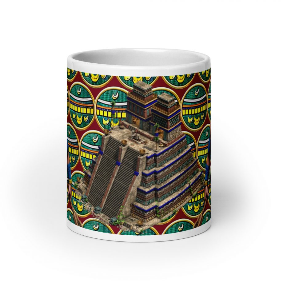 AOE Aztec Jaguar Warrior - White glossy mug
