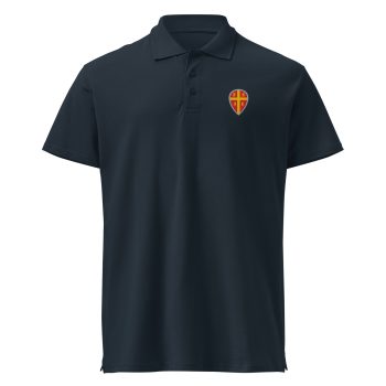 AOE Byzantine Shield – Embroidered pique polo shirt